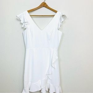 Ídem Ditto White Tuffle Sleeve Dress NWT